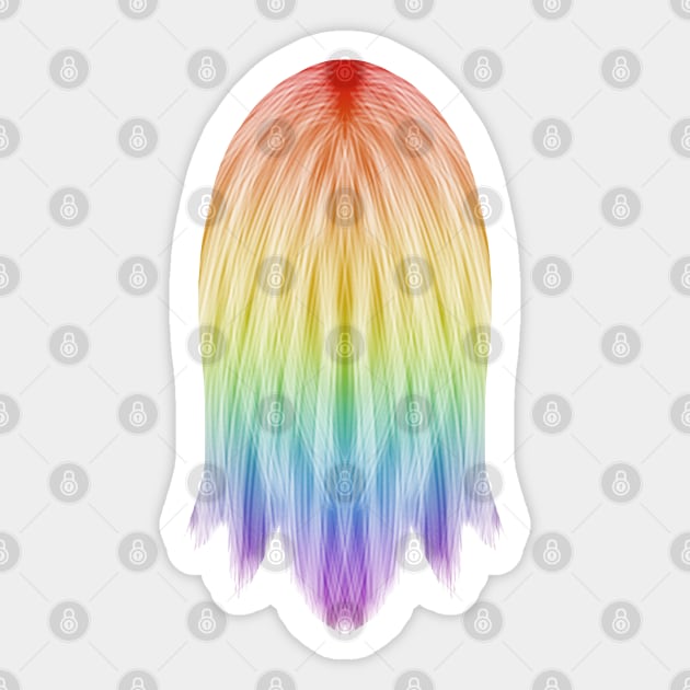 Messy Rainbow Hair Sticker by TANSHAMAYA